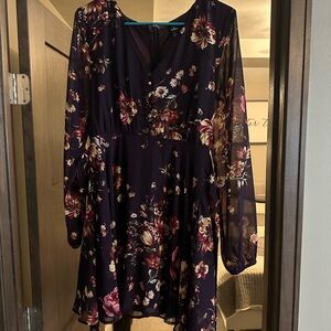 Beautiful deep purple lulus dress size Sm